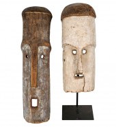 TWO WEST AFRICAN PAINTED MASKS