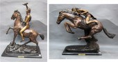 TWO WESTERN BRONZE SCULPTURES