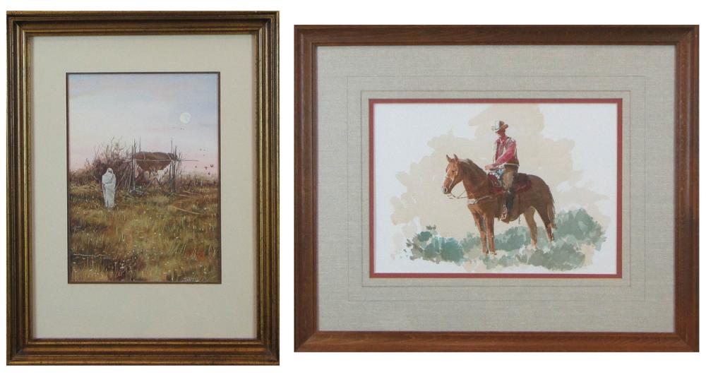 TWO WESTERN DRAWINGS: PHIL TYLER