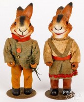 TWO WESTERN GERMAN EASTER RABB