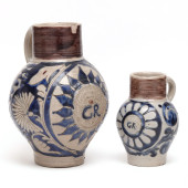 TWO WESTERWALD STONEWARE JUGS<