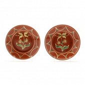 TWO WESTMOORE POTTERY CHARGERS