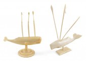 * TWO WHALE IVORY AND BONE SPE