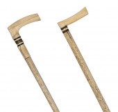 TWO WHALEBONE CANES 19TH CENTU