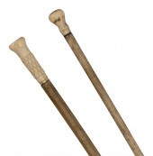TWO WHALEBONE CANES 19TH CENTU