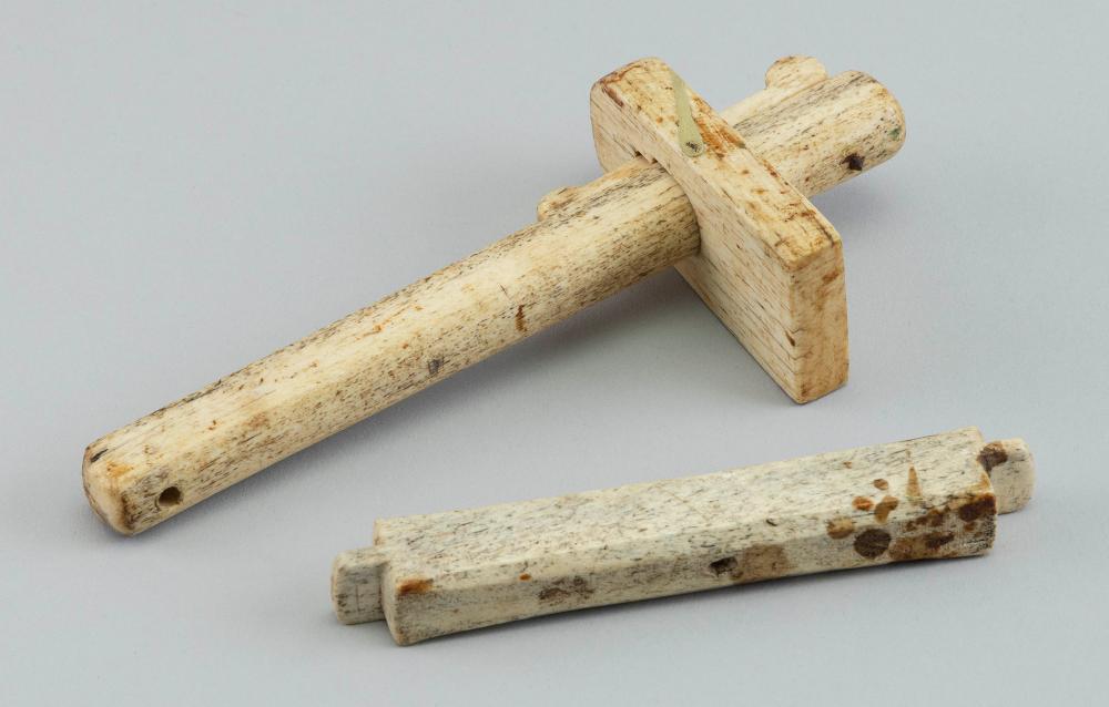 TWO WHALEBONE UTILITARIAN ITEMS