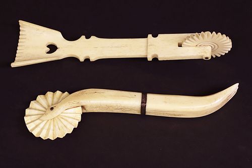 TWO WHALEMAN MADE PIE CRIMPERS,