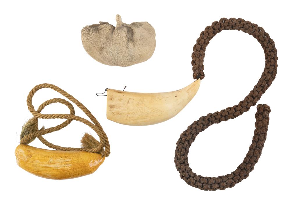 * TWO WHALE'S TEETH TABUAS AND A