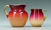 Two Wheeling peachblow pitcher