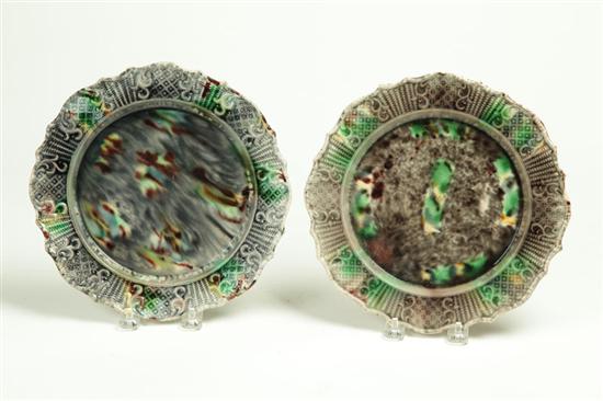 TWO WHIELDON PLATES.  England 