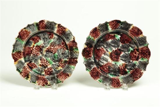TWO WHIELDON PLATES.  England 