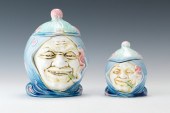 Two Whimsical Majolica Charact