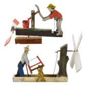 TWO WHIRLIGIGS, EARLY/MID-20TH