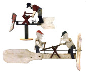 TWO WHIRLIGIGS, EARLY/MID-20TH