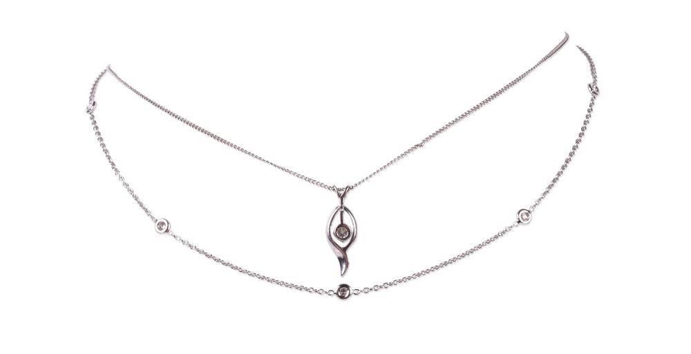 TWO WHITE GOLD AND DIAMOND