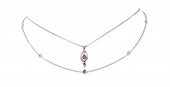 TWO WHITE GOLD AND DIAMOND NEC