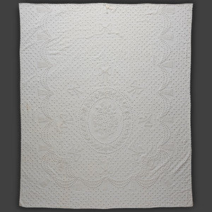 Two Whitework Bed Covers 19th
