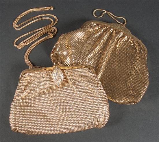 Two Whiting & Davis gold colored