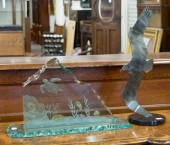 TWO WILDLIFE SCULPTURESTWO WIL