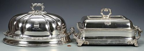 TWO WILLIAM IV PLATED SERVING