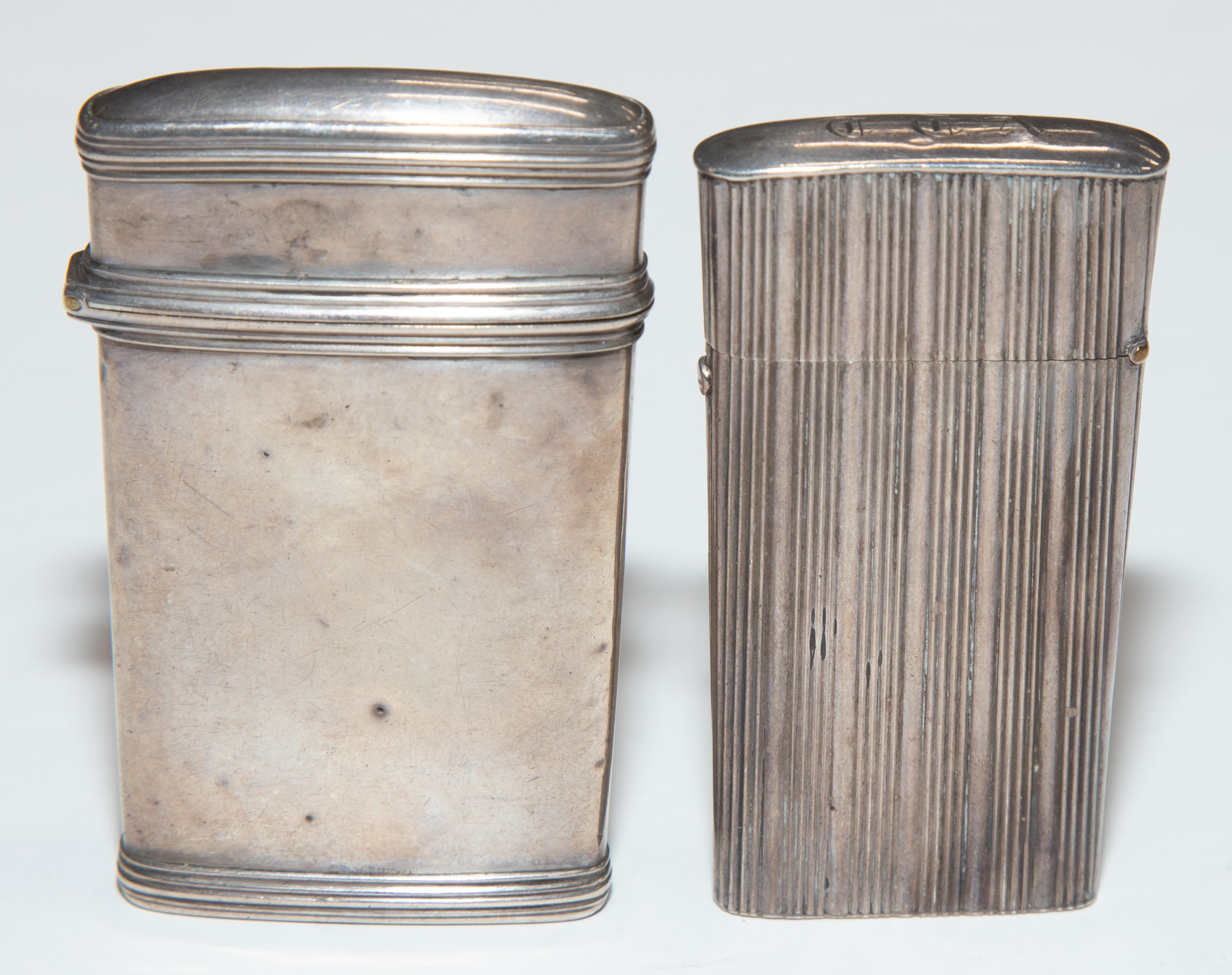 TWO WILLIAM IV SILVER-CASED LANCETS