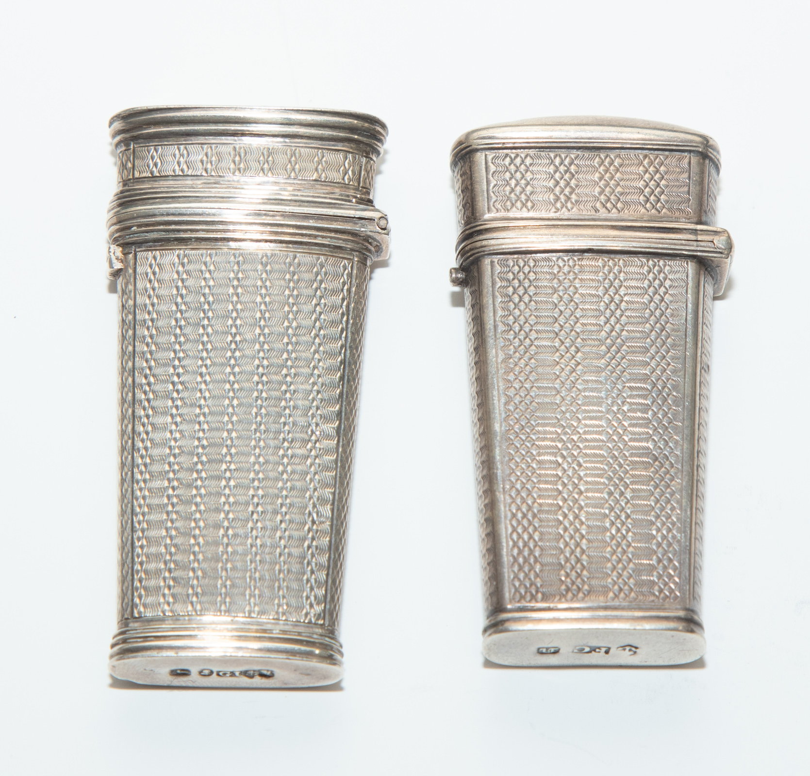 TWO WILLIAM IV SILVER-CASED LANCETS
