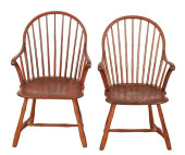 TWO WINDSOR ARM CHAIRS<br>Two