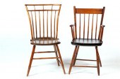 TWO WINDSOR CHAIRS.  Both Amer