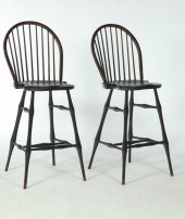 TWO WINDSOR CHAIRS.  David T.