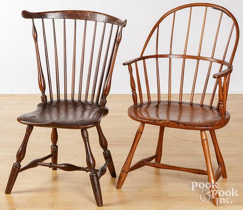 TWO WINDSOR CHAIRS, EARLY 19TH