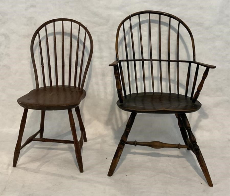 TWO WINDSOR CHAIRS. TO INCLUDE 18TH
