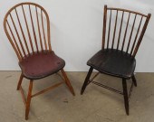 TWO WINDSOR MIXED WOOD CHAIRS