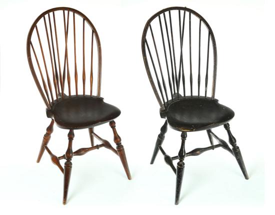 TWO WINDSOR-STYLE CHAIRS. 