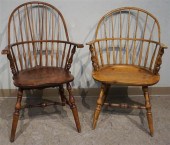 TWO WINDSOR STYLE FRUITWOOD HO
