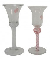 TWO WINE GLASSES, TO INCLUDE O
