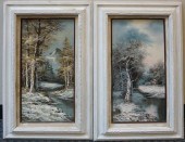 TWO WINTER LANDSCAPES, EACH OI