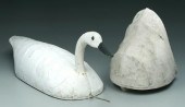 Two wire and canvas swan decoy