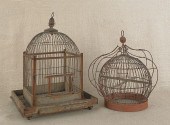 Two wire birdcages 16" h. and