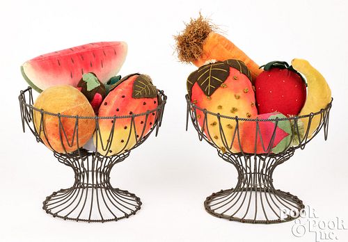 TWO WIRE COMPOTES, ASSORTED FELT