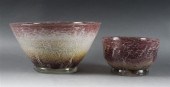 Two WMF Ikora glass bowls circ