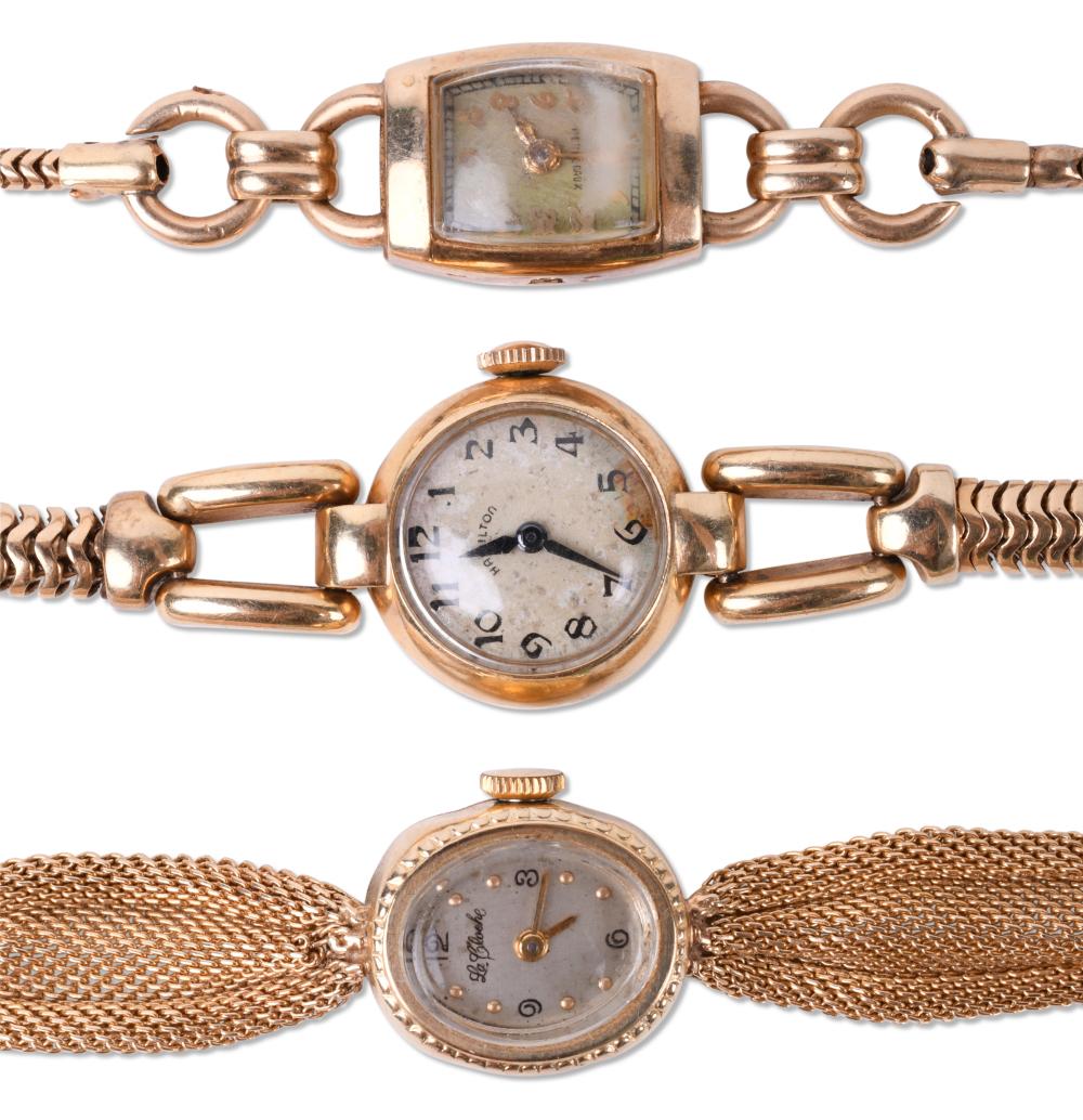 TWO WOMEN'S 14K YELLOW GOLD