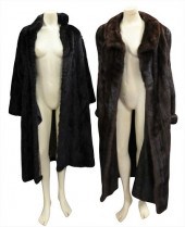 TWO WOMEN'S SHEARED MINK FULL