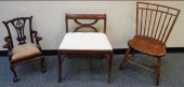 TWO WOOD CHAIRS, HICKORY WINDS