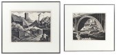 TWO WOOD ENGRAVINGS IN THE MAN