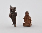 Two Wood Netsukes Carved dark