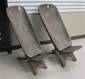 TWO WOOD SENUFO CHAIRS Senufo