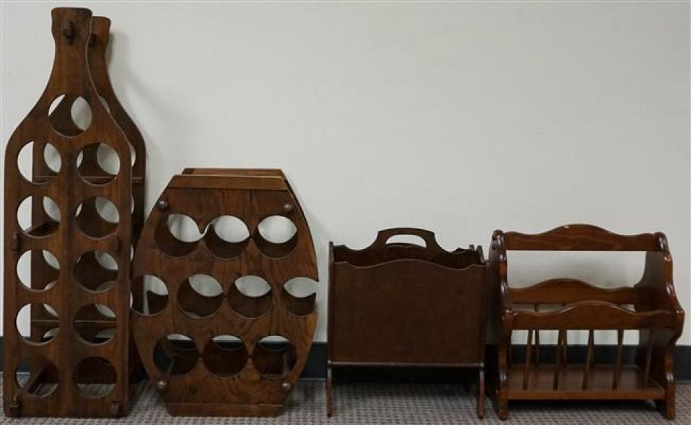 TWO WOOD WINE RACKS AND TWO