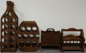 TWO WOOD WINE RACKS AND TWO MA