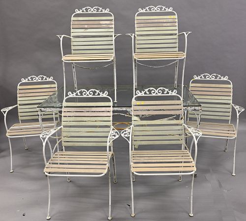 TWO WOODARD OUTDOOR IRON PATIO