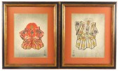 TWO WOODBLOCK PRINTS BY AKITOY